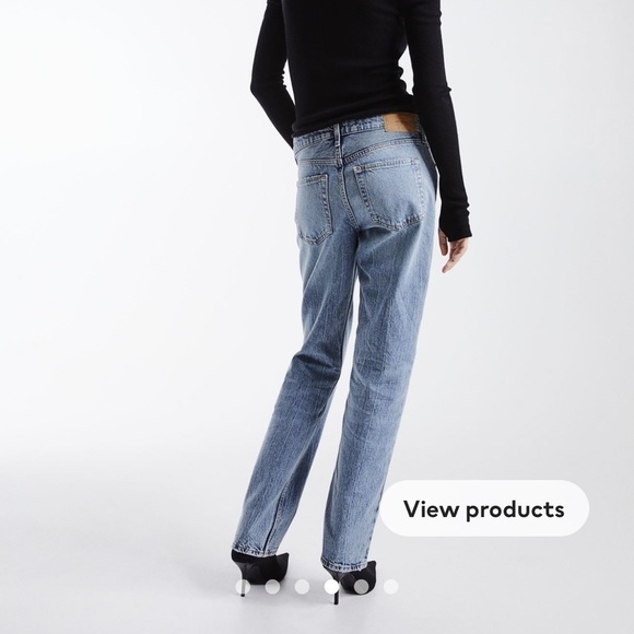 H&M Straight Leg Blue Denim Jeans Sz. 6 (Brsnd New on Website) - Picture 3 of 9